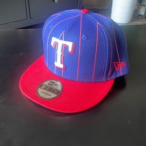 Texas Rangers New Era SnapBack (Blue/Red Pinstripe)